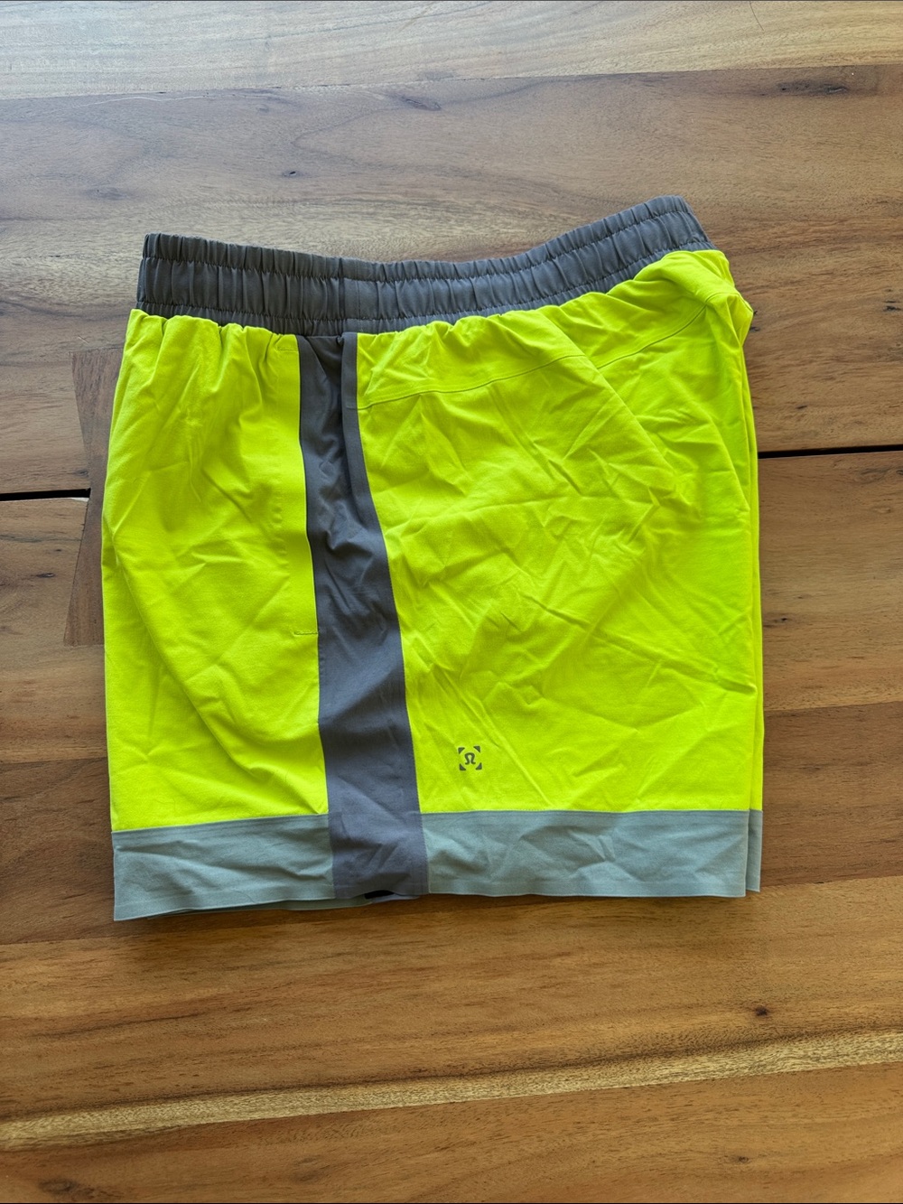 lululemon athletica Men's Neon green and Gray Athletic Shorts
